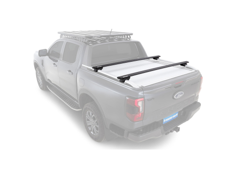 Kit 2 barres de toit Rhino Rack Sportz 1650mm Ford Ranger T9 Wildtrak avec rails de toit 2022+
