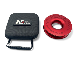 Anneau de treuillage alu 13.5T Ø148mm rouge N4-Offroad avec etui