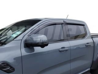 Jeu 4 déflecteurs vitre teintés avant et arrière Ford Ranger T9 VW Amarok