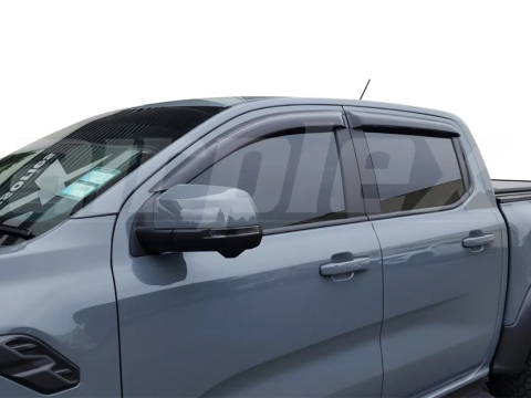 Jeu 4 déflecteurs vitre teintés avant et arrière Ford Ranger T9 VW Amarok