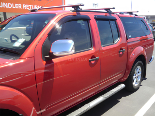 Jeu 4 déflecteurs vitre avant et arrière Nissan Navara D40