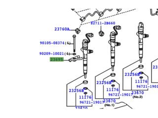 Bride de retenue d'injecteur KDJ9 KDJ12 KDJ15 Hilux D4-D