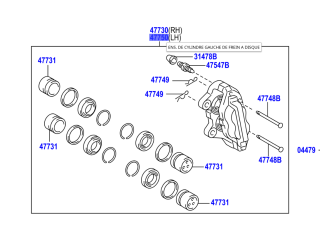 Etrier de frein neuf Aisin avant gauche Hilux Revo