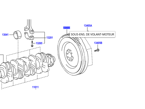 Volant moteur monomasse Hilux Revo et GDJ15 06/2015+