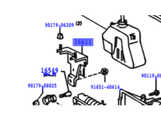 Support métallique vase d'expansion HDJ80