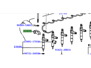 Bride de retenue injecteur HDJ80 24s HDJ100