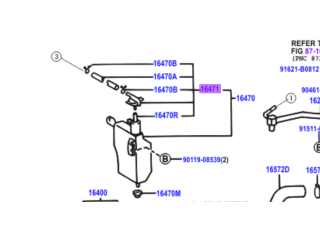Bouchon avec durites de vase d'expansion HDJ100