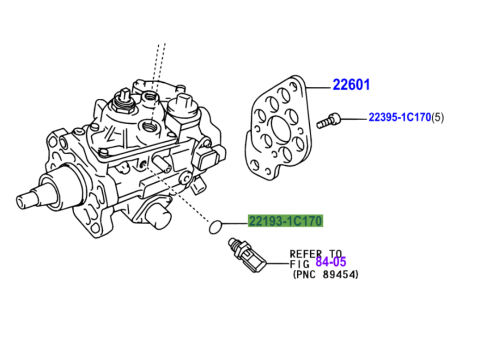 Joint torique de sonde de température de gasoil sur pompe injection