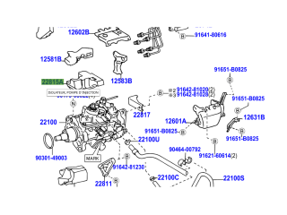 Isolateur pare chaleur supérieur de pompe à injection HDJ100