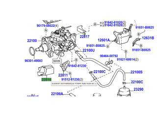 Isolateur pare chaleur inférieur de pompe à injection HDJ100