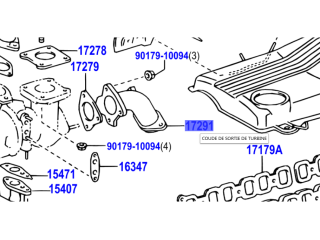 Coude descente de turbo HDJ100 08/2002+ entre turbo et primaire d'échappement