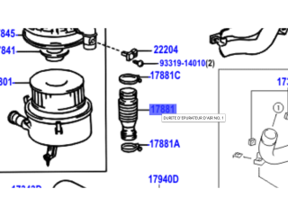 Durite accordéon entre boite à air et turbo HDJ100 08/2002+