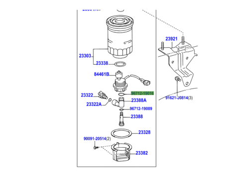 Joint torique No1 capteur présence eau sous filtre KDJ12