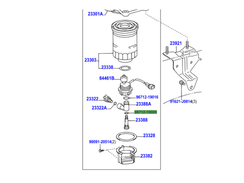 Joint torique No2 capteur présence eau sous filtre KDJ12