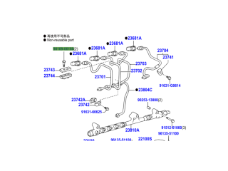 Vis avec épaulement de fixation collier tuyaux injection