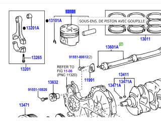 Piston moteur KDJ9 KDJ12 163cv - Marquage 2 - Cote standard