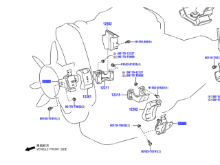 Support moteur gauche ou droit Hilux Vigo 3.0