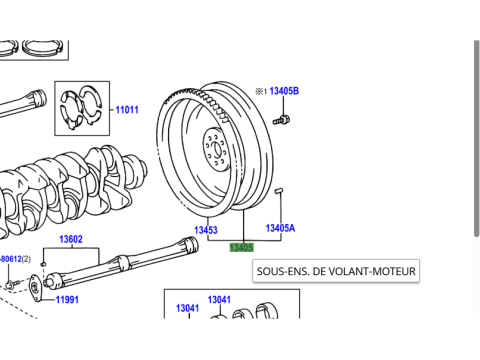 Volant moteur couronne de démarreur boite vitesses automatique KDJ9 KDJ12 KDJ15 Hilux