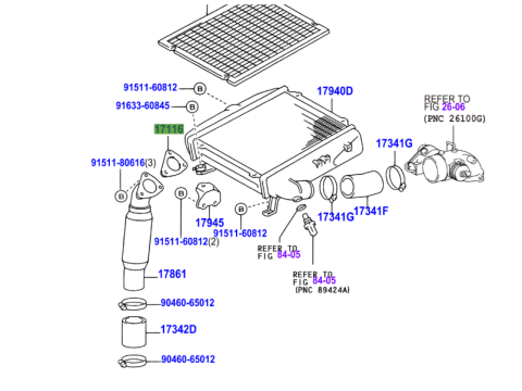 Joint triangulaire intercooler KDJ90 KDJ95