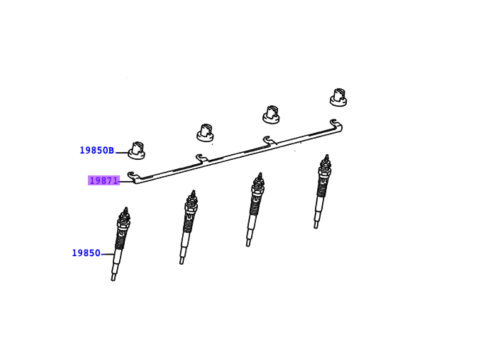 Rampe connecteur bougies préchauffage KDJ90 KDJ95
