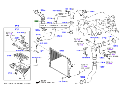Durite accordéon entre boite à air et turbo KDJ15