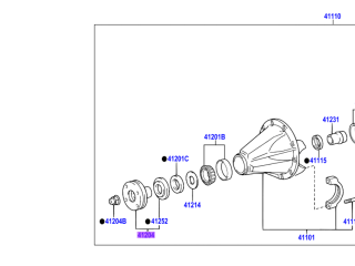 Tulipe de nez de pont arrière Hilux Vigo
