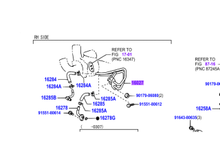 Conduite rigide refroidissement turbo sur turbo KDJ12 166cv