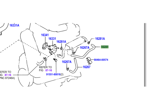 Durite de refroidissement sur refroidisseur EGR KDJ12 166cv