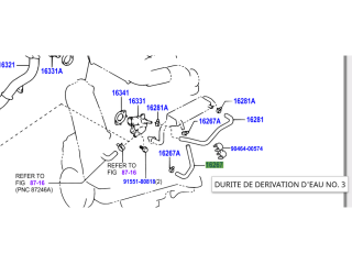 Durite entre refroidisseur EGR et bloc KDJ12 166cv