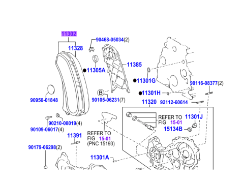Carter avant plastique cache distribution KZJ7 KZJ9
