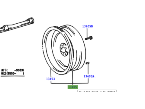 Volant moteur KZJ7 KZJ9 avant 06/1998