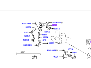 Conduite rigide refroidissement turbo sur turbo KZJ7 KZJ9