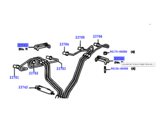 Collier barrette 3 tuyaux injecteur avec 2 trous HDJ80 24s