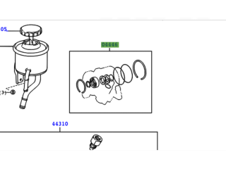 Kit de joints rénovation pompe direction assistée HDJ100 avant 08/2002