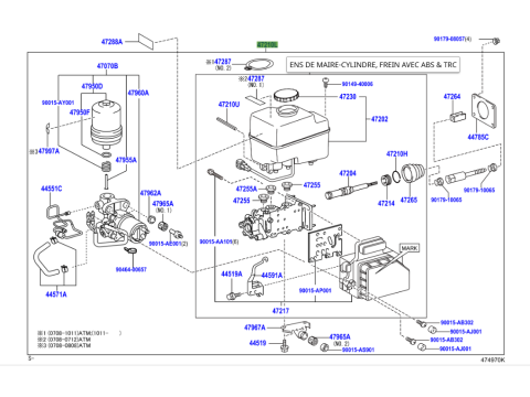 Bloc hydraulique ABS complet FJ Cruiser 2007-2009 - modèle Aisin