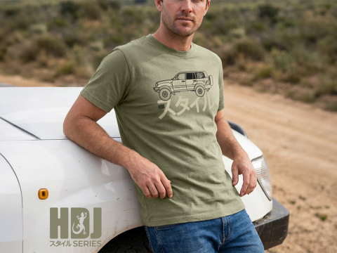 Tshirt homme HDJ100 Dream Team Car kaki chiné