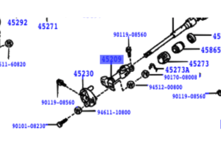 Croisillon de cardan colonne de direction HDJ80 - Côté flector
