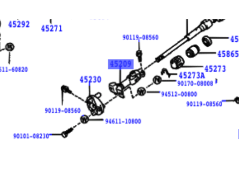 Croisillon de cardan colonne de direction HDJ80 - Côté flector